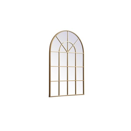 Elegant Decor Metal Windowpane Mirror 36 Inch X 53 Inch In Brass MR613653BR